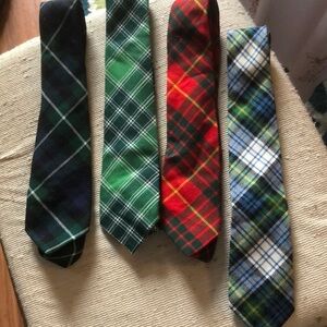 4 New Wool ties Lochcarron